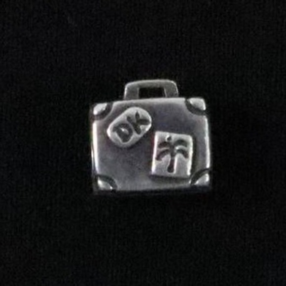 Pandora Sterling Silver Travel Suitcase Charm Paris DK Danemark 925 ALE - Picture 3 of 3